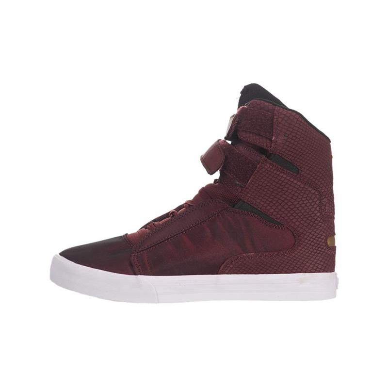 Buty Supra SOCIETY - Sneakersy Wysokie Damskie - Bordowe (CKSW-35187)